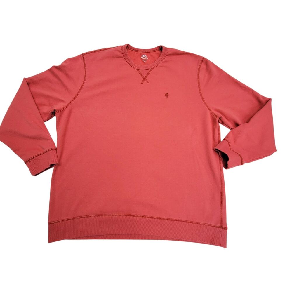 IZOD Saltwater Mens XL Faded Red Coral Relaxed Classics Crewneck Sweatshirt